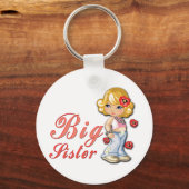 Porte-clés Grande soeur et fleurs (Recto)