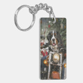 Porte-clés Grande Suisse de l'équitation moto Noël (Devant gauche)