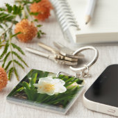 Porte-clés Grandes jonquilles blanches par un jour de printem (Devant Droit)
