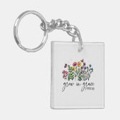 Porte-clés Grandir en grâce - Floral Christian (Devant gauche)