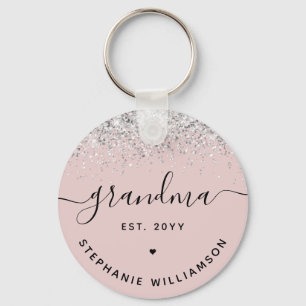 Porte-clés Grandma Est Parties scintillant Confetti Cadeaux G