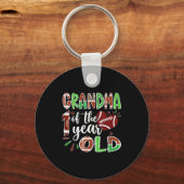 Porte-clés Grandma Of The 1 Year Old Football 1st Birthday Bo (Recto)