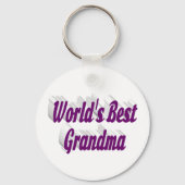 Porte-clés Grandma texte pourpre (Recto)