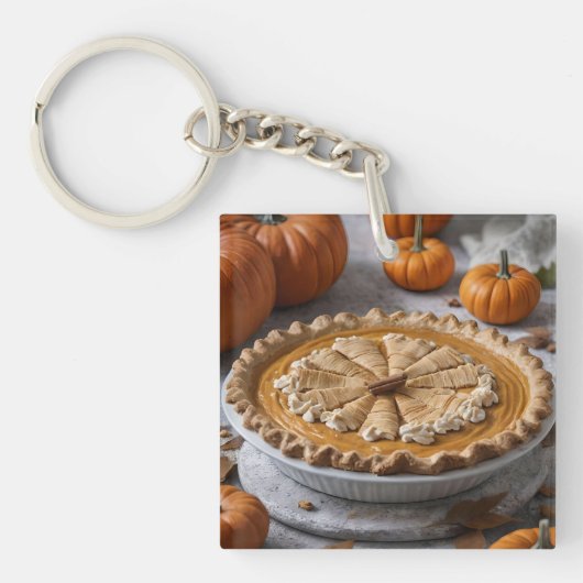 Porte-clés Grandmas Rustic Citrouille Pie, (Devant)