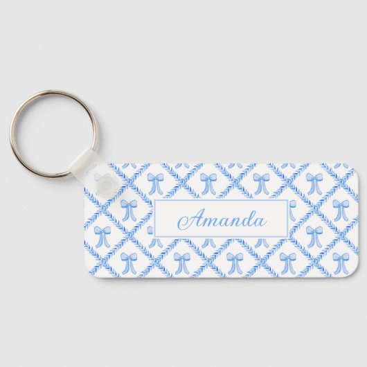 Porte-clés Grandmillennial Customizable Bow Trellis Keychain  (Verso)