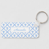 Porte-clés Grandmillennial Customizable Bow Trellis Keychain  (Recto)