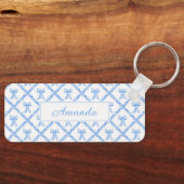 Porte-clés Grandmillennial Customizable Bow Trellis Keychain  (Recto)