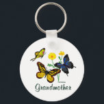 Porte-clés Grandmother Butterflies<br><div class="desc">Colorful butterflies adorn these t-shirts & gifts for Grandmother!</div>