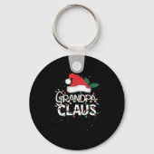 Porte-clés Grandpa Claus Christmas Lights Pajama Family Match (Recto)