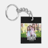 Porte-clés Grandpa Est. White script photo (Devant gauche)