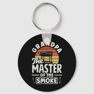 Porte-clés Grandpa Le Maître De La Fête des pères Fumée Bbq