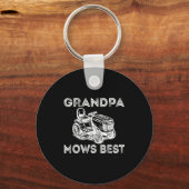Porte-clés Grandpa Mows Funny Lawn Mower Father's Day Papa  (Recto)