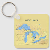Porte-clés Grands Lacs d'Amérique du Nord (Recto)
