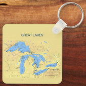 Porte-clés Grands Lacs d'Amérique du Nord (Verso)