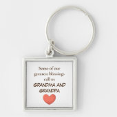 Porte-clés Grands-parents Plus grandes bénédictions Clés de c (Devant)