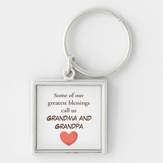 Porte-clés Grands-parents Plus grandes bénédictions Clés de c (Devant)