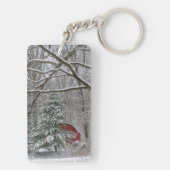 Porte-clés Grange rouge neigeuse (Dos)