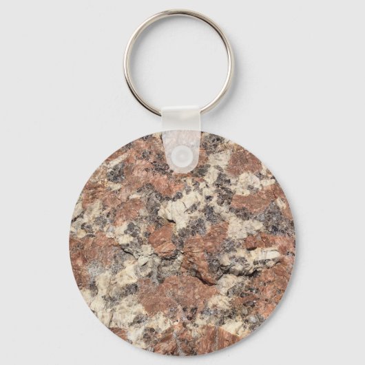 Porte-clés Granite Rock Texture - Rose Black White - (Recto)