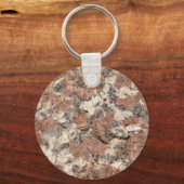 Porte-clés Granite Rock Texture - Rose Black White - (Recto)