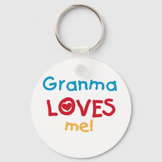 Porte-clés Granma aime mes t-shirts et cadeaux (Recto)