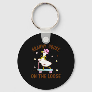 Porte-clés Granny Goose En Liberté Anniversaire Drôle Corresp