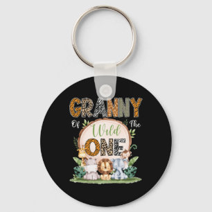 Porte-clés Granny Of The Wild One First Birthday Safari Woodl