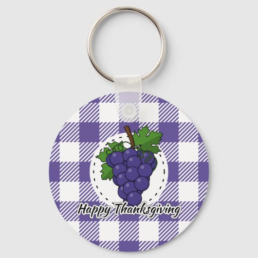 Porte-clés Grape on Violet Plaid (Recto)