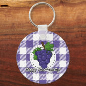 Porte-clés Grape on Violet Plaid (Recto)