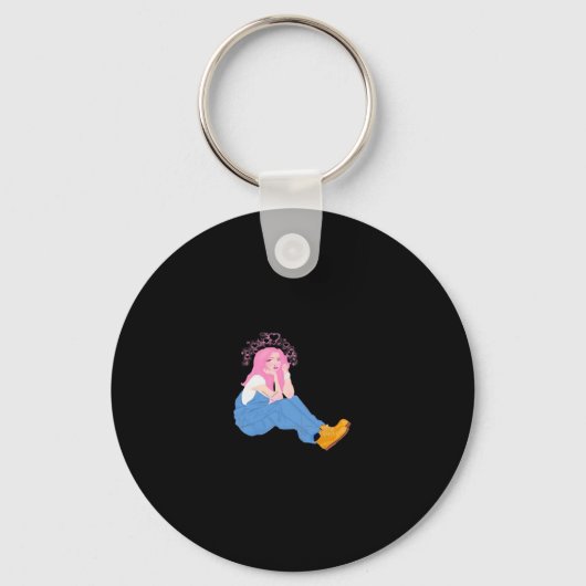 Porte-clés graphique artistique de cerf (Recto)