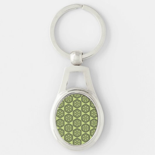 Porte-clés Graphique circulaire élégant et classique vert cit (Devant)
