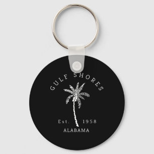 Porte-clés Graphique Cool rétro Gulf Shores Al Beach Palm Tre