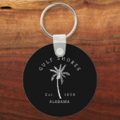 Porte-clés Graphique Cool rétro Gulf Shores Al Beach Palm Tre (Recto)