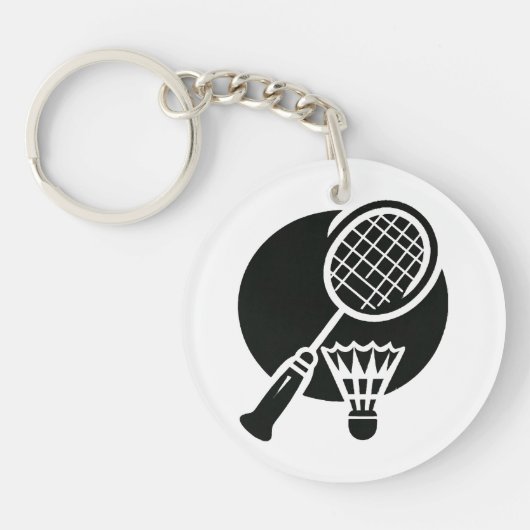 Porte-clés Graphique de badminton (Devant)