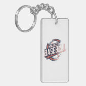 Porte-clés Graphique de baseball de mascotte (Devant gauche)