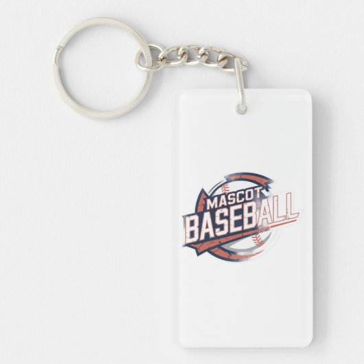 Porte-clés Graphique de baseball de mascotte (Devant)