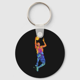 Porte-clés Graphique de basket-ball du joueur de basketball d