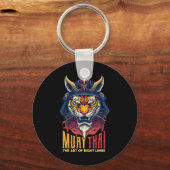 Porte-clés Graphique de boxe thaïlandaise de Muay Thai Samura (Recto)