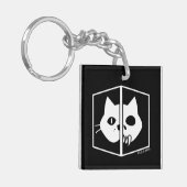 Porte-clés Graphique de chat de Schrödinger (Devant gauche)