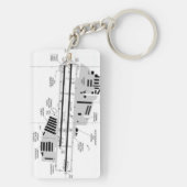 Porte-clés Graphique de l'aéroport Brackett Field / diagramme (Dos)