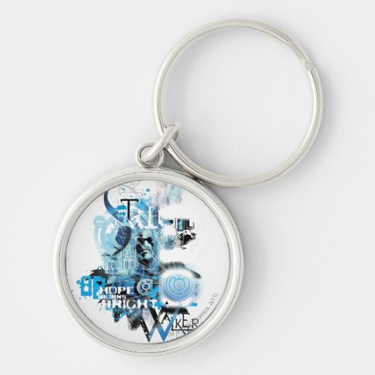 Porte-clés Graphique de lanterne bleue 1 (Devant)