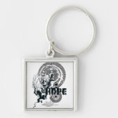 Porte-clés Graphique de lanterne bleue 4 (Devant)