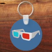 Porte-clés Graphique de lunettes 3D rétro (Recto)