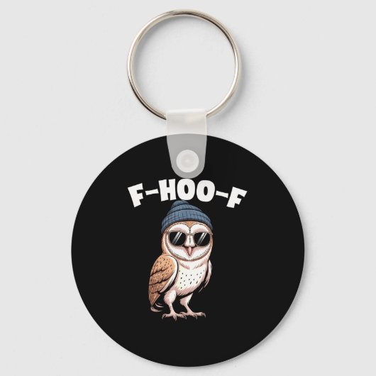 Porte-clés Graphique de mème d'oiseau drôle F-hoo-f (Recto)