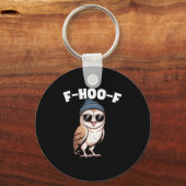 Porte-clés Graphique de mème d'oiseau drôle F-hoo-f (Recto)