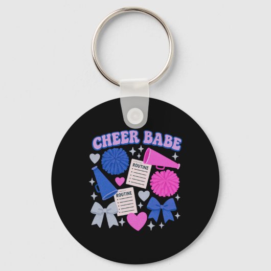 Porte-clés Graphique de routine de cheerleading Cheer Be Coqu (Recto)