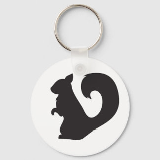 Porte-clés Graphique de silhouette des écureuils