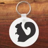 Porte-clés Graphique de silhouette des écureuils (Recto)