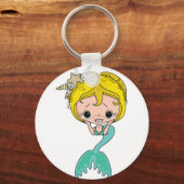 Porte-clés Graphique de sirène (bleu) (Recto)