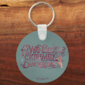 Porte-clés Graphique Débordé Et Extrêmement Dangereux - Rose (Recto)