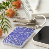 Porte-clés Graphique d'empreintes digitales (Devant droit)